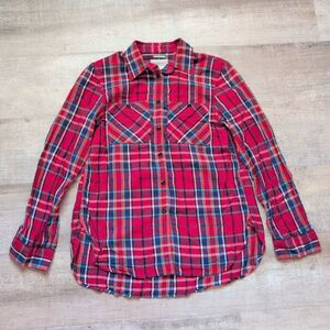 Women's Denim & Supply Lauren Red Plaid Flannel M RL Utility Pocket